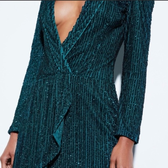 PEACE + LOVE - Embellished Teal Sequin Dress - Picture 8 of 8